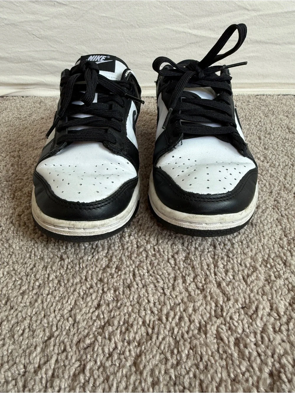 Nike Women's “panda” dunks low top Black and White Sneakers size 7